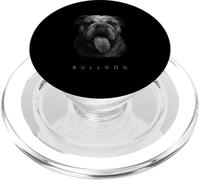 Bulldog Langue Out Graphic Vintage Noir & Blanc Race de chien PopSockets PopGrip pour MagSafe