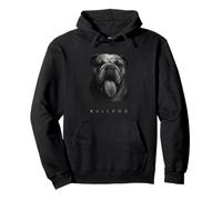 Bulldog Langue Out Graphic Vintage Noir & Blanc Race de chien Sweat à Capuche