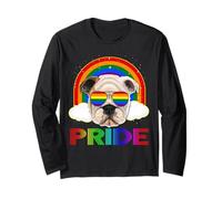 Bulldog LGBT Rainbow Gay Lesbian Funny LGBTQ Pride Manche Longue