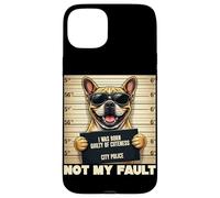 Bulldog Mugshot est né Coupable de gentillesse, ce n'est Pas de ma faute Coque pour iPhone 15 Plus