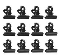 Bulldog Petits Clips, 50pcs Métal Bulldog Binder Clips, 22mm Trombones de Bouledogue, Noir Charnière Pinces pour Sacs de Nourriture, Photos, Fournitures de Bureau à Domicile (Noir)