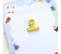 Bulldog Petits Clips, 50pcs Métal Bulldog Binder Clips, 22mm Trombones De Bouledogue, Noir Charnière Pinces Pour Sacs De Nourriture, Photos, Fournitures De Bureau À Domicile (Jaune Citron)