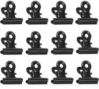 Bulldog Petits Clips, 50pcs Métal Bulldog Binder Clips, 22mm Trombones De Bouledogue, Noir Charnière Pinces Pour Sacs De Nourriture, Photos, Fournitures De Bureau À Domicile (Noir)