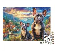 Bulldog Puzzle 1000 Pièces - Détente Garantie, Défi Ludique pour Adultes, Déco Artistique, Poster + Cadeau Prêt, 38x26cm/1000pcs