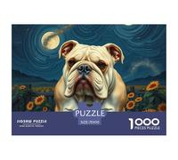 Bulldog Puzzle 1000 Pièces Educa Jouet en Bois Divertissement Créatif Décoration Intérieure Animal de Compagnie Chien Jeu Éducatif Challenge Toy Adultes & Enfants des 14 Ans 70x50cm/1000pcs