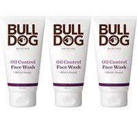 Bulldog Skincare Oil Control Lot de 3 nettoyants pour le visage pour homme, nettoyant visage pour homme nettoie et aide à éliminer l'excès d'huiles, 150 ml