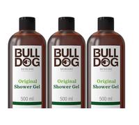 Bulldog Skincare Original Lot de 3 gels douche pour homme 500 ml, naturel et rafraîchissant