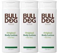 BULLDOG Soin du corps pour homme | Lotion corporelle originale | Hydrate et nourrit la peau 250 ml x 3 paquets