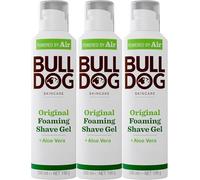 BULLDOG Soins de la peau - Gel de rasage moussant original | Lisse et revitalisant 200 ml x 3
