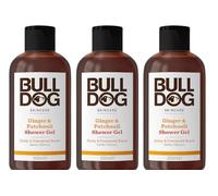 BULLDOG Soins de la peau - Gel douche gingembre et patchouli 500 ml Parfum zeste et énergisant - Lot de 3