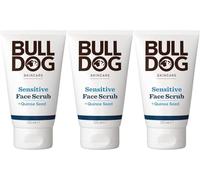 BULLDOG Soins de la peau - Gommage visage sensible pour homme - Gommage exfoliant aux graines de quinoa - 125 ml x 3