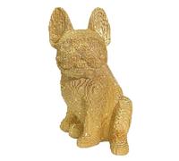Bulldog Statue - Sitting French Dog Figurine, Resin Animal Ornament | Decorative Sculpture for Indoor Outdoor Office Living Room Bedroom Desk Table Shelf Garden Patio