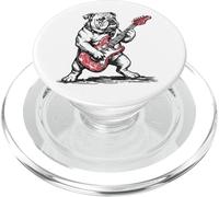 Bulldog Vintage Jouant de la Guitare, Hard Rock PopSockets PopGrip pour MagSafe