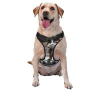 Bulldogs Anglais Bokeh Skateboard Animaux de Compagnie Anglais,Harnais pour Animaux de Compagnie, Harnais réfléchissant réglable pour Chien,M