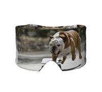 Bulldogs anglais Bokeh Skateboard Animaux de compagnie Anglais,Masque pour les yeux bloquant la lumière Cache-yeux et cache-oreilles pour le sommeil