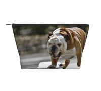 Bulldogs Anglais Bokeh Skateboard Pets Anglais, Trousse de Toilette Trousse de Maquillage Sac à cosmétiques Trousse de Toilette de Voyage Portable