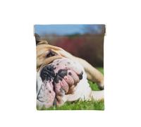 Bulldogs Anglais Chiens fatigués Animaux de pelouse Anglais, Sac de Rangement pour Femmes, Portefeuille supérieur à Presser, Petit Porte-Monnaie, Pochette de Changement