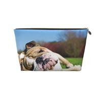 Bulldogs Anglais Chiens fatigués Animaux de pelouse Anglais, Trousse de Maquillage Trousse à cosmétiques Trousse de Toilette de Voyage Portable Pochette de Toilette