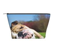 Bulldogs Anglais Chiens fatigués Animaux de pelouse Anglais, Trousse de Toilette Trousse de Maquillage Sac à cosmétiques Trousse de Toilette de Voyage Portable
