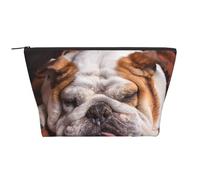Bulldogs Anglais Muselière Animaux Chiens endormis, Trousse de Toilette Trousse de Maquillage Sac à cosmétiques Trousse de Toilette de Voyage Portable
