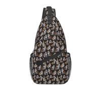 BulldogsPrint Sac à bandoulière léger pour homme et femme Motif bulldogs anglais