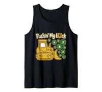 Bulldozer Lucky Construction Pushing My Luck St Paddy Day 67 Débardeur