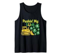 Bulldozer Lucky Construction Pushing My Luck St Paddy Day 67 Débardeur