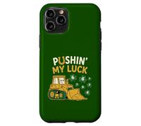 Bulldozer Pushing My Luck pour la Saint-Patrick 6 7 Lucky Numbers Coque pour iPhone 11 Pro