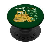 Bulldozer St Patrick 67 Lucky Numbers pour Enfants PopSockets PopGrip Adhésif