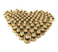 Bulle de brouillard en laiton, 10/24 UNC Tête de pulvérisation à basse pression pour le système de brume de terrasse Système de refroidissement extérieur 50pcs 0.1mm