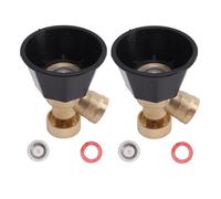Bulle de Brume réglable Copper Plastique Big Fog Fine Mist Water Atomizing Sprayler Sprinkler 2 Ensemble pour l'irrigation du Jardin Système de Refroidissement extérieur