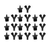 Bulle de buse pulvérisateur Irrigation Irrigation Atomisant Sprinkler Head Plastic Double Buzzle Kit pour pelouse Greenhouse Backyard Piscine de Refroidissement de la Piscine