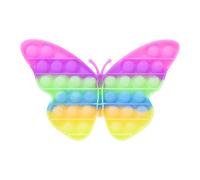 Bulle De Poussée En Silicone Arc-En-Ciel Avec Poudre D'Or, Jouet À Pression Sensorielle, Anti-Stress, Jouets Relaxants, Soulage Les Besoins De L'Autisme Pour Enfants