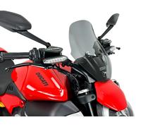 BULLE DE TOURING WRS FUMÉ FONCÉ POUR DUCATI DIAVEL V4 / RS 2023-2026