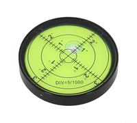 Bulle horizontale en métal pour niveau à bulle pour nivellement de précision - 60 x 10s mm construction en acier inoxydable, plage de mesure 1°-3°, fiole ronde de haute précision, pour(B)