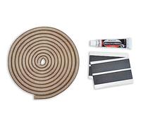 Bullenhitze® Joint auto-adhésif à cordon creux, pour cheminée, avec colle & bande d’étanchéité, pour cheminées Justus et Oranier 3 m ø 9,5 mm