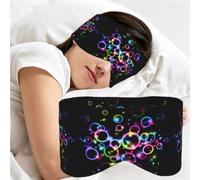 Bulles arc-en-ciel, Masque de sommeil pour la maison, les voyages et le travail posté, couvrant entièrement les yeux et bloquant la lumière