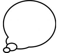 Bulles Bd À Personnaliser De Pensée Vers La Gauche - 20x20cm - Sticker/Autocollant