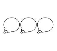 Bulles Bd À Personnaliser De Pensée Vers La Gauche - 3 Stickers De 5cm - Sticker/Autocollant