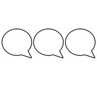Bulles BD à personnaliser vers la droite - 3 stickers de 10cm - Autocollant/Sticker