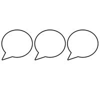 Bulles BD à personnaliser vers la gauche - 3 stickers de 10cm - Sticker/autocollant