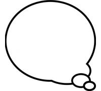 Bulles Bd De Pensée Vers La Droite - 10x10cm - Sticker/Autocollant