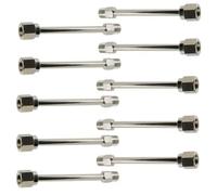 Bulles en laiton de 10pcs Tie de buse de brume en laiton, extensions de buse flexibles, brouillant le poteau étendu pour l'humidification du jardin extérieur refroidissement 1/8 5cm/(1.9In)