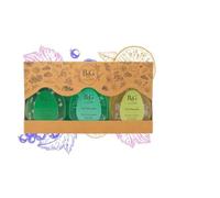 Bulles & Gourmandises - Coffret Emeraude 3 Gels De Douches 3x200ml Anis, Thé Floral Jasmin Et Miel De Sapin