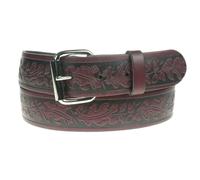 BULLET 69 Ceintures en cuir de vache pour homme et femme 40 mm, bordeaux, 32W - 36W /M