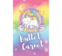 Bullet carnet enfant: Bujo enfant chat licorne | à partir de 7 ans | format A5 | 200 pages blanches pointillées