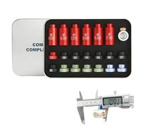 Bullet Comparator Kit - Outil de relocation de précision pour mesurer la profondeur de l'autorité d'énumération | Contient un corps de comparateur, des inserts de calibre, un appareil de mesure OAL