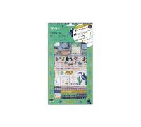 DRAEGER PARIS 1886 Toga by Kit de Décoration Bullet Journal Jungle Vibes - 2 Planches Stickers, Pochoirs, Sticky Notes - Faune & Flore Tropicale - Bleu, Vert & Rose - DIY Agenda Personnalisé