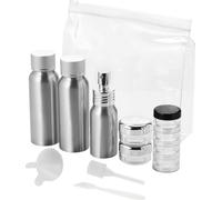 Bullet Kit de voyage en aluminium Frankfurt (2 pièces/paquet) PF2478 (16,5 x 4,1 x 15 cm) (Transparent/argent)