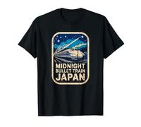 Bullet Train Japan Midnight Shinkansen Retro Anime Sovenir T-Shirt
